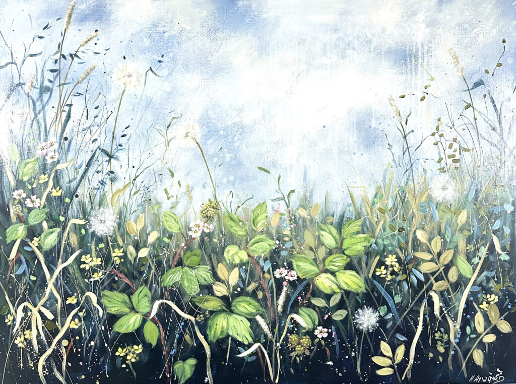 Hedgerow painting by artist Fiona Hayward